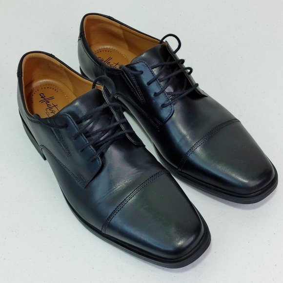 Clarks Leather Lace-up Dress Shoes Tilden Cap Men\'s Size 11 Wide main image 7